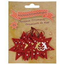 Blue Bug Felt Christmas Ornaments (Festive decoration)