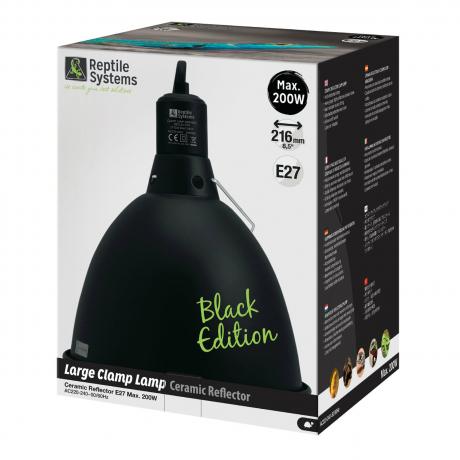 Reptile Systems Ceramic Reflector Clamp Lamp (Black Edition)